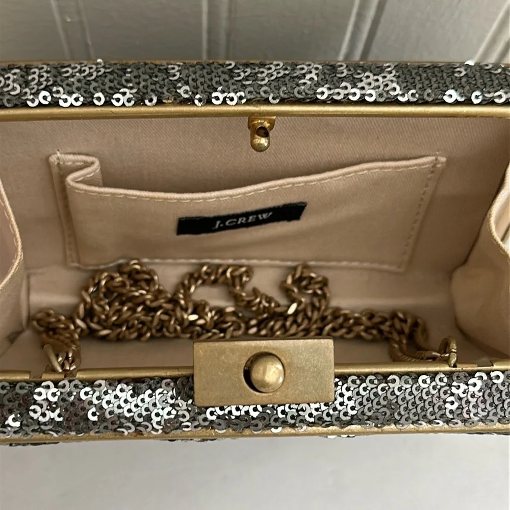 J. Crew Vintage Sequin Minaudiere Evening Clutch Bag